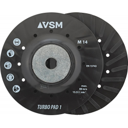 Talerz szlifierski z zebrami chlodzacym i M14 125mm VSM