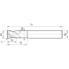 Frez trzpieniowy pełnowęglikowy 3-ostrza 6mm GÜHRING