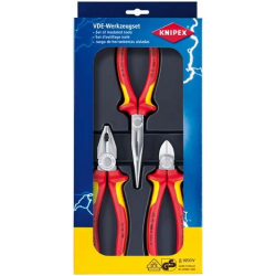 Zestaw szczypiec izolowanych VDE, 3-cz. 00 20 12, KNIPEX