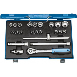 Zestaw nasadek 1/2", 12-kątnych, 23-czesciowy, D19EMU-20, GEDORE