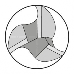 Frez trzpien.DIN6527VHM typ WR,chwyt HB,4-ostrz.,chlodzenie wewn., 10,0mm GÜHRING