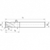 Frez trzpieniowy pełnowęglikowy 3-ostrza 6mm GÜHRING