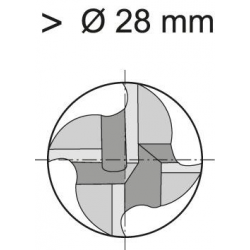 Frez do obrobki zgrubnej ,krotki DIN844 HSSE-PM FIRE,typ NRf 14mm GÜHRING