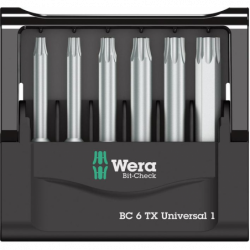 Zestaw bitów Bit-check 6 TX (TORX) Universal 1 Wera