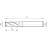 Frez trzpien. SL DIN6527 pelnow.,FIRE,4-os.9,0mm GÜHRING