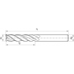 Frez Ratio SL,b.dlugi, WN FIRE.4-ostrz.,12,0mm GÜHRING