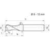 Frez torusowy,dlugi,WN, Signum,2-ostrz.6,0/2mm pelnoweg.,GÜHRING