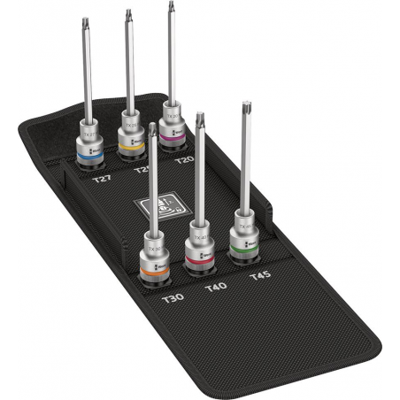 Zest.nasadek wkretak. dlugich z funkcja przytrzymywania Torx 1/2"6-czesciowy Wera