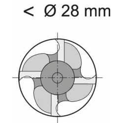 Frez do obrobki zgrubnej ,krotki DIN844 HSSE-PM FIRE,typ NRf 25mm GÜHRING