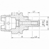 Trzpien frezar.uniwers. do nasadzania glowicy, DIN69893A HSK-A100 32x100mm HAIMER