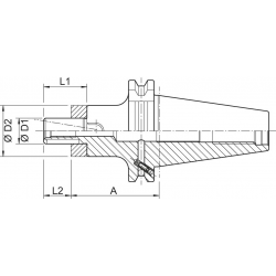 Trzpien frezar.uniwers. do nasadzania glowicy, DIN69871ADB SK40-40 HAIMER