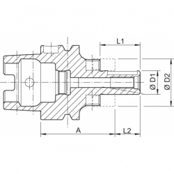 Trzpien frezar.uniwers. do nasadzania glowicy, DIN69893A HSK-A100 32x160mm HAIMER