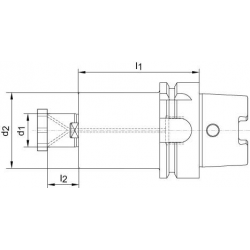 Uchwyt do glow.frezar. DIN69893A KKB HSK-A100 40x100mm HAIMER