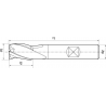 Frez d.podluz.otw.krotki,DIN327 M42 FIRE,3-ostrz. 16mmGÜHRING
