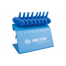 ZESTAW IMBUSÓW Z UCHWYTEM "T" 8szt. 1153A TORX T5 - T20, STOJAK King Tony