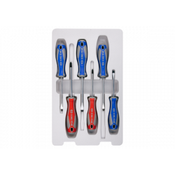 ZESTAW WKRĘTAKÓW 6 cz. KRZYŻAK PH No.1 x 80, No.2 x 100, PŁASKIE 5 x 75, 5 x 100, 6,5 x 100, 6,5 x 150 King Tony