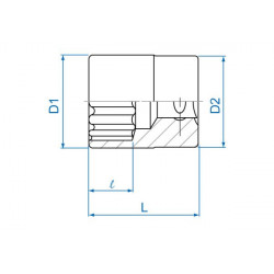 NASADKA KRÓTKA 3/8" CALOWA 1/4" x 27mm 12-kąt. Cr-V King Tony