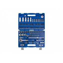 ZESTAW NASADEK 1/4"+ 1/2" 110cz. 4 - 32mm 6-kąt. Z AKCESORIAMI, CHROM+NARZĘDZIA UNIWERSALNE W WALIZCE PLAST. King Tony