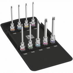 Zest.nasadek wkretak. dlugich z funkcja przytrzymywania Torx 1/2"9-czesciowy Wera