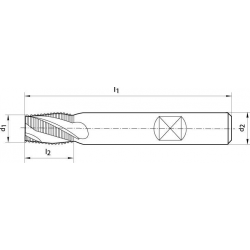 Frez do obrobki zgrubnej DIN844 HSSCo8 FIRE,typ NR,8mm GÜHRING